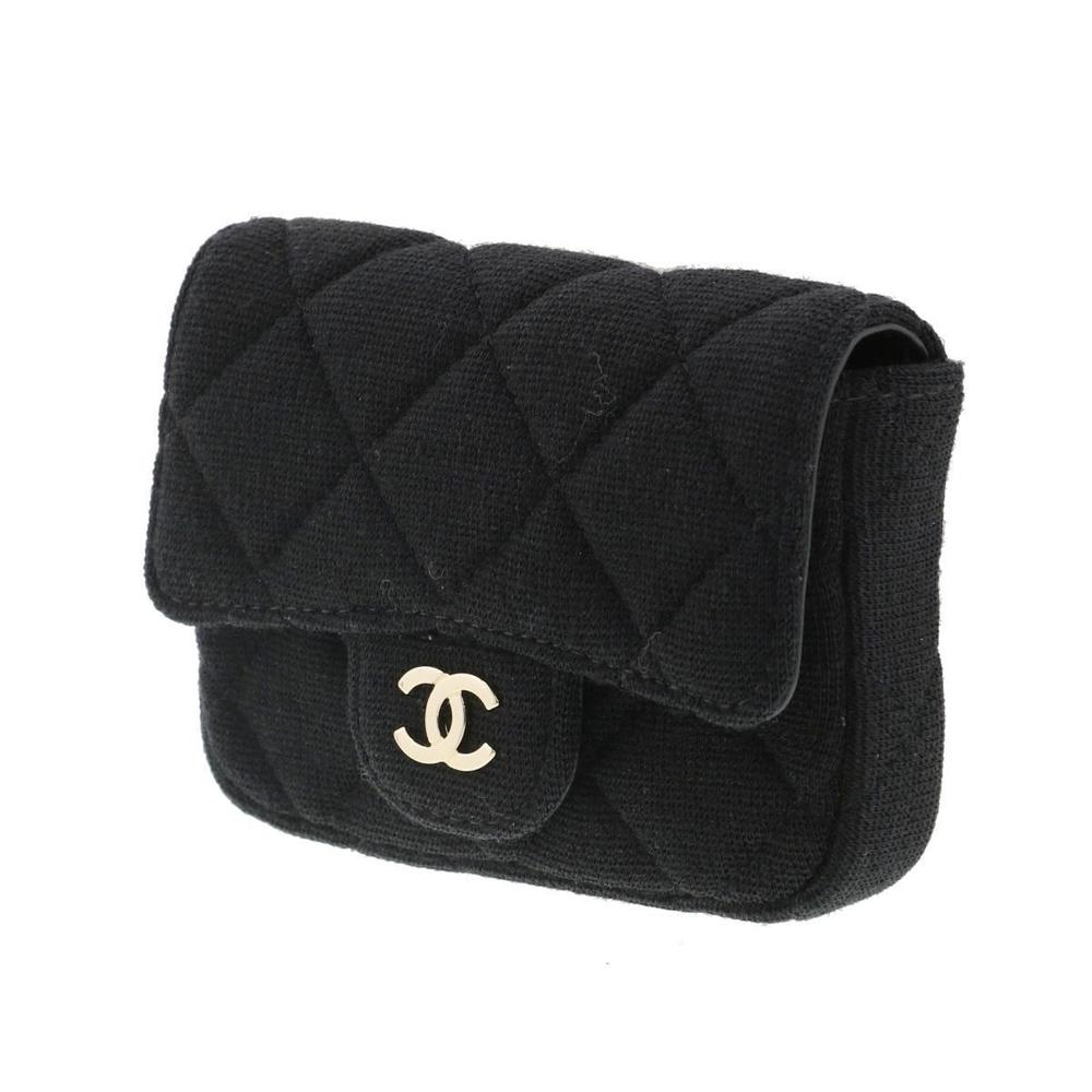 Chanel Messenger Mattress Leather Black Bag Mini